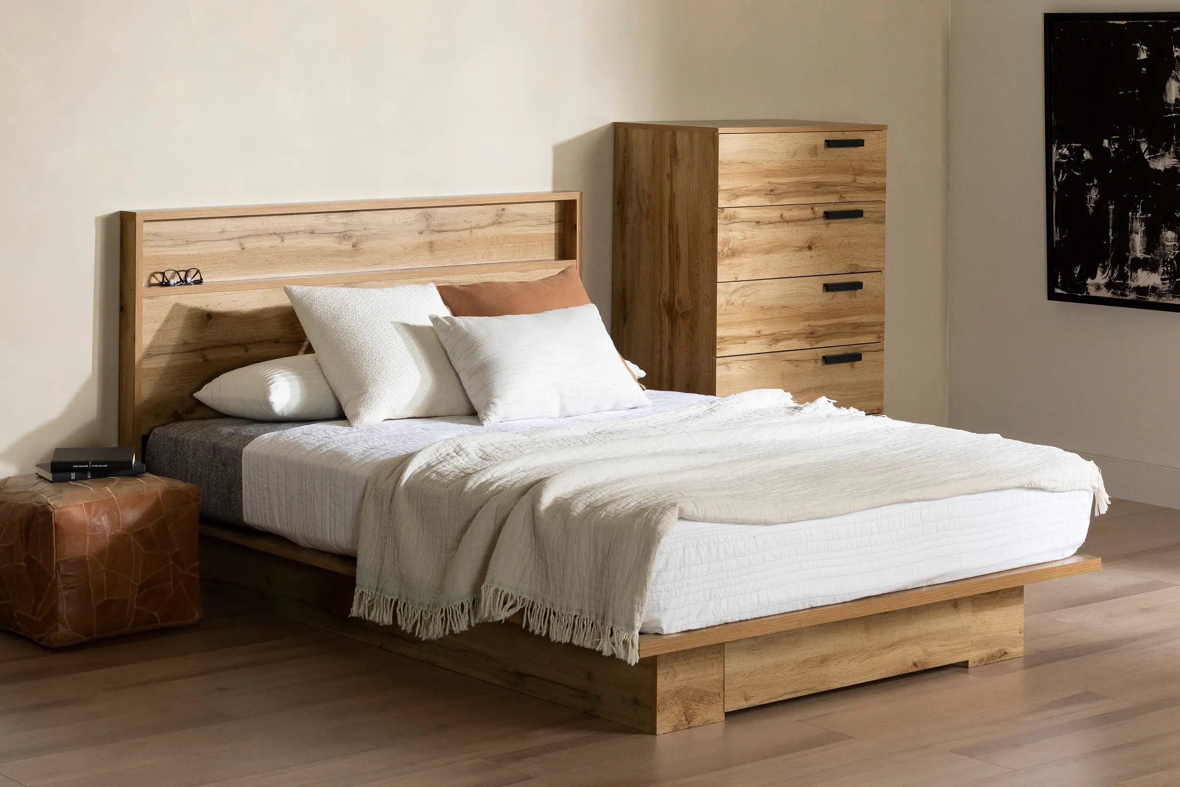 15734 Cavalleri Oak Full-Queen Platform Bed - South Shore-3