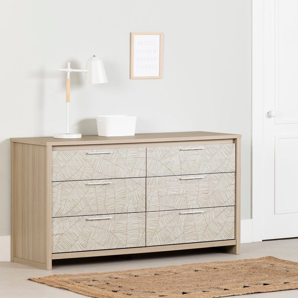 Munich Natural and White Dresser - South Shore