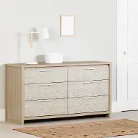 15840 Munich Natural and White Dresser - South Shore