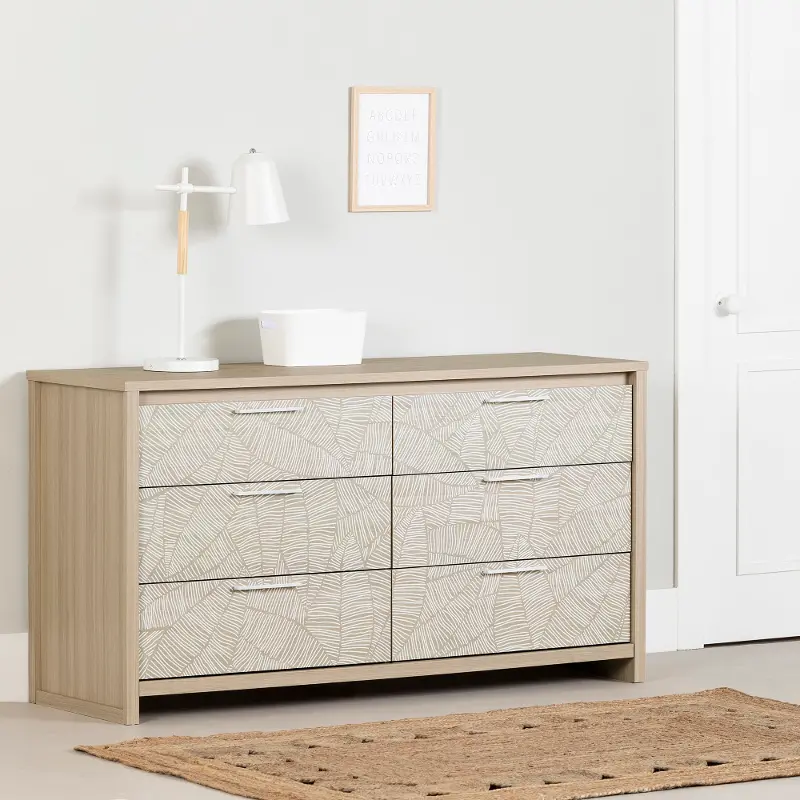 Munich Natural and White Dresser - South Shore