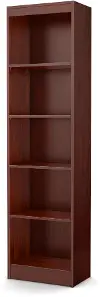 7246758 South Shore Axess Royal Cherry 5-Shelf Narrow Bookcase