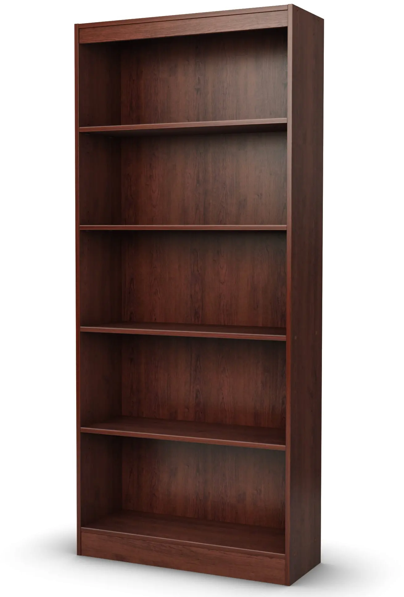 7246768C South Shore Axess Royal Cherry 5-Shelf Bookcase-1