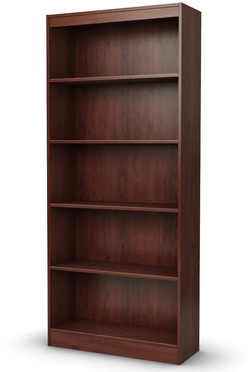 South Shore Axess Royal Cherry 5-Shelf Bookcase