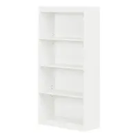 7250767C South Shore Axess Pure White 4-Shelf Bookcase