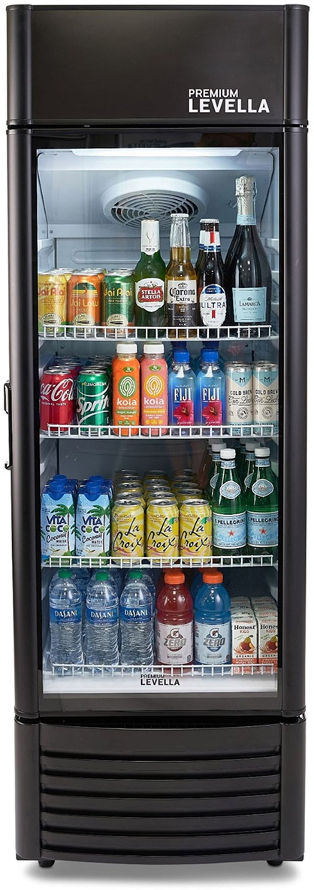 Levella 9.0 Cu Ft Display Beverage Refrigerator - Black