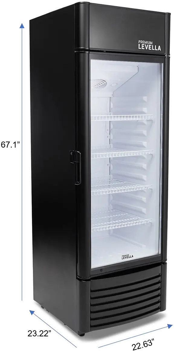 Levella 9.0 Cu Ft Display Beverage Refrigerator - Black-9