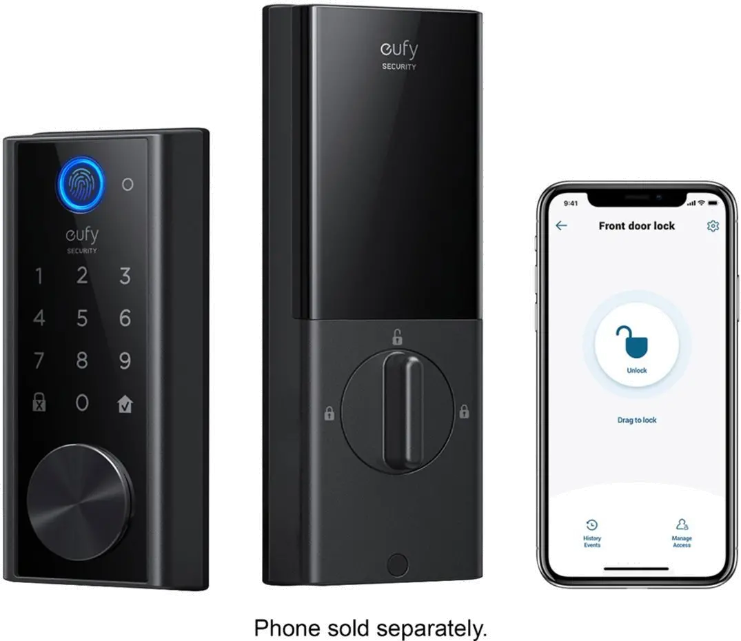 eufy Security Smart Lock Wi-Fi Replacement Deadbolt - Black-3