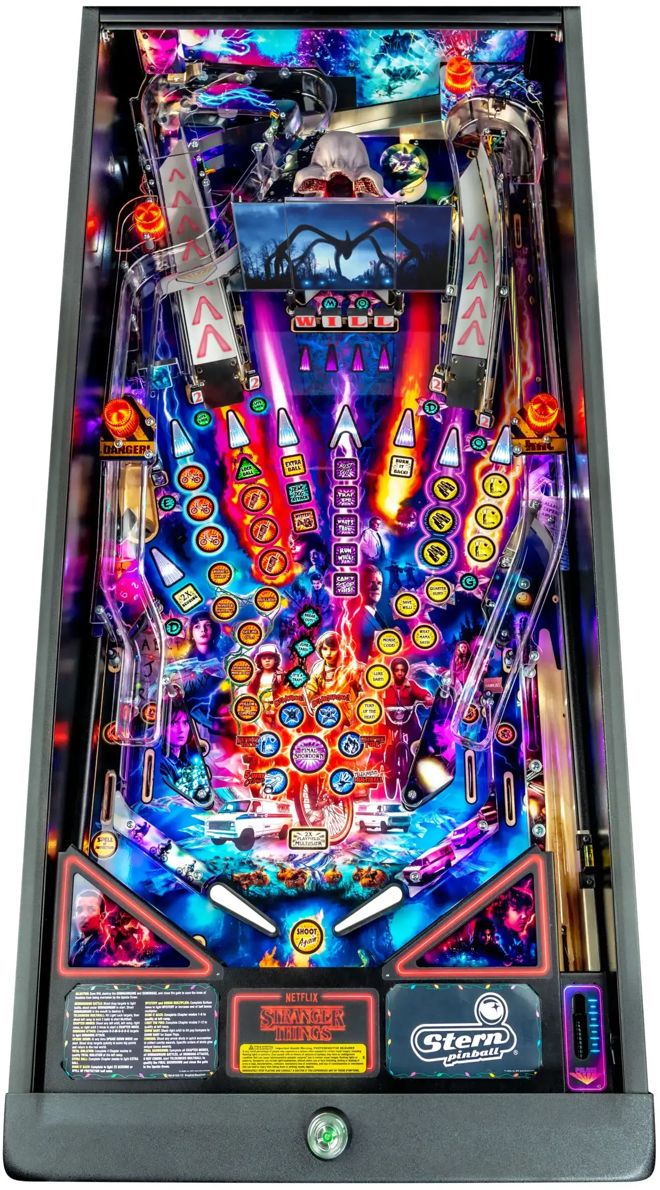 500-55Y2-11 Stern Stranger Things Premium Pinball Machine-3