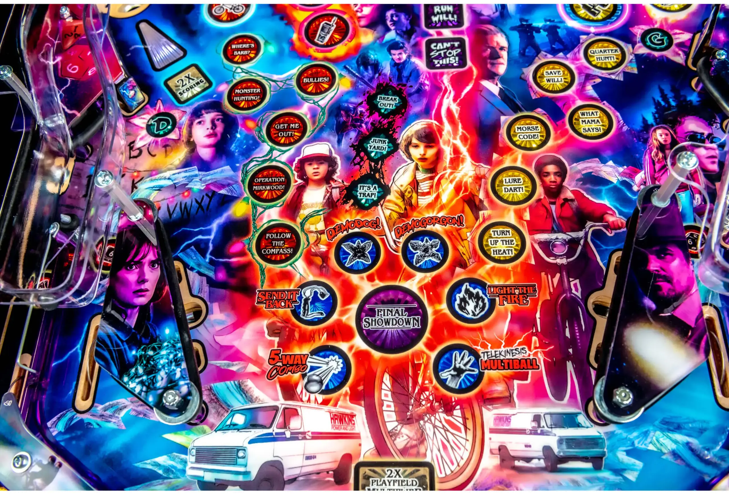 500-55Y2-11 Stern Stranger Things Premium Pinball Machine-4