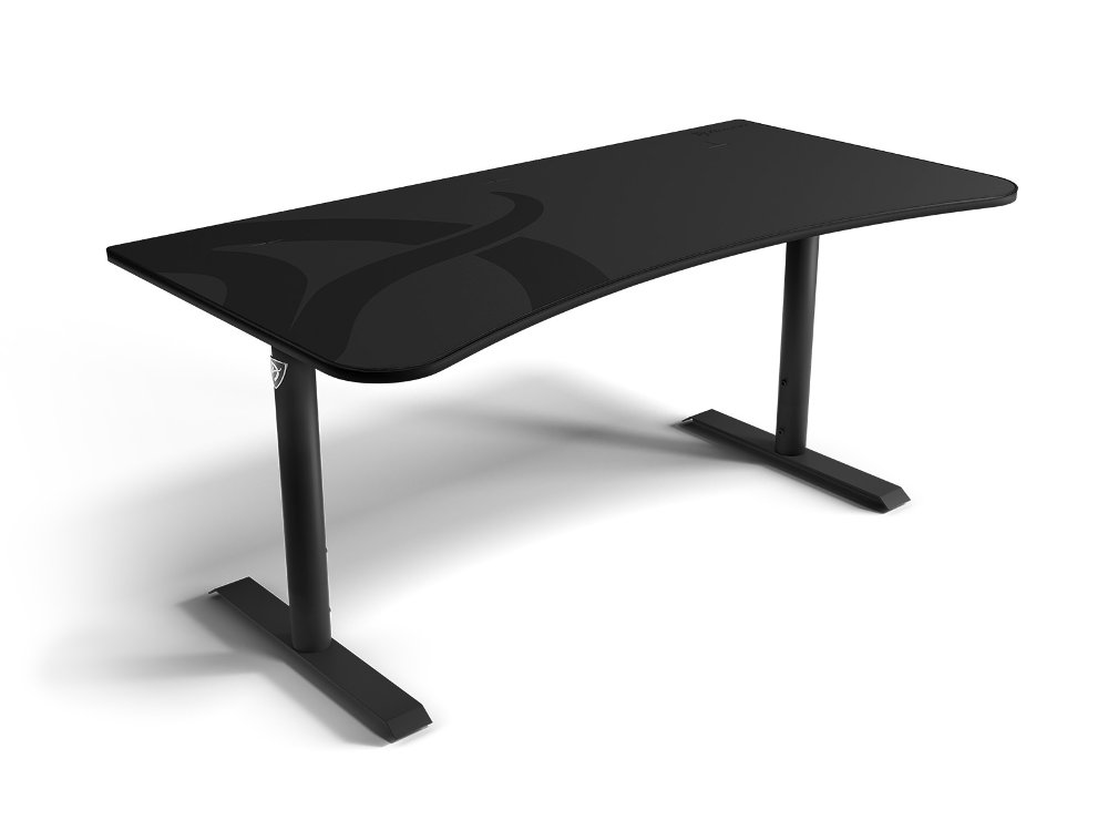 Arena Gun Metal Dark Gray Gaming Desk