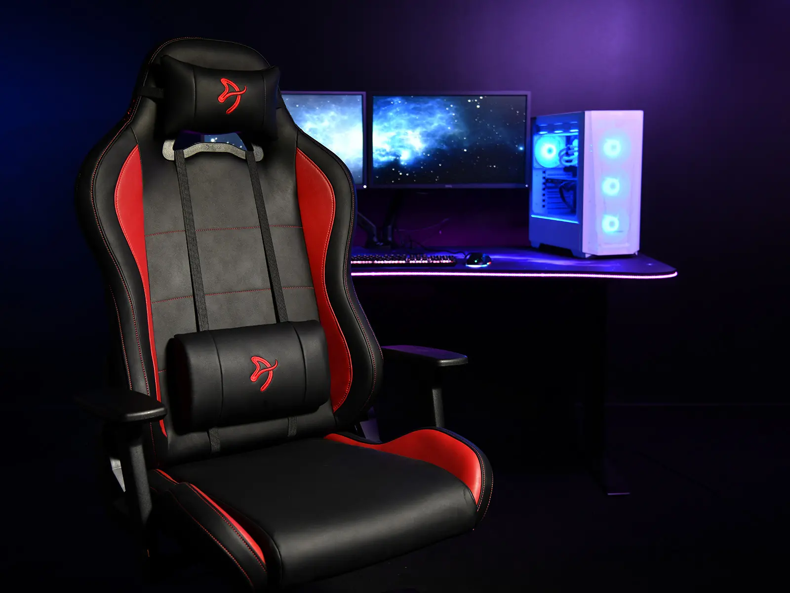 Arozzi - Torretta Soft PU Gaming Chair - Red-2