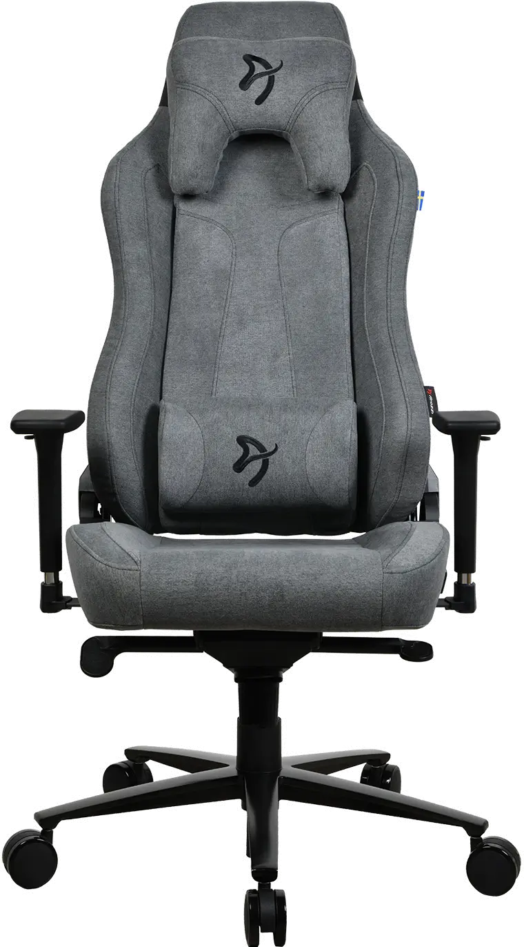 VERNAZZA-SFB-ASH Vernazza Ash Gray Soft Fabric Gaming Chair-1