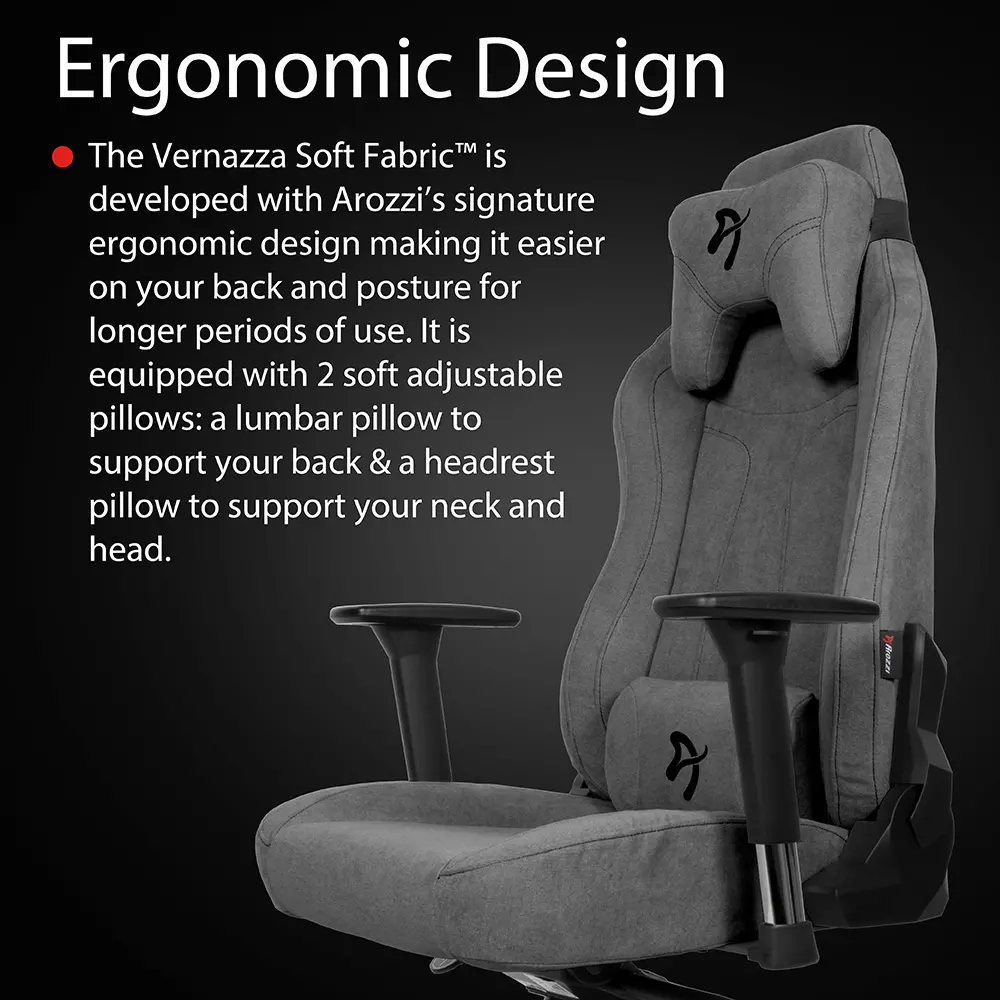VERNAZZA-SFB-ASH Vernazza Ash Gray Soft Fabric Gaming Chair-9