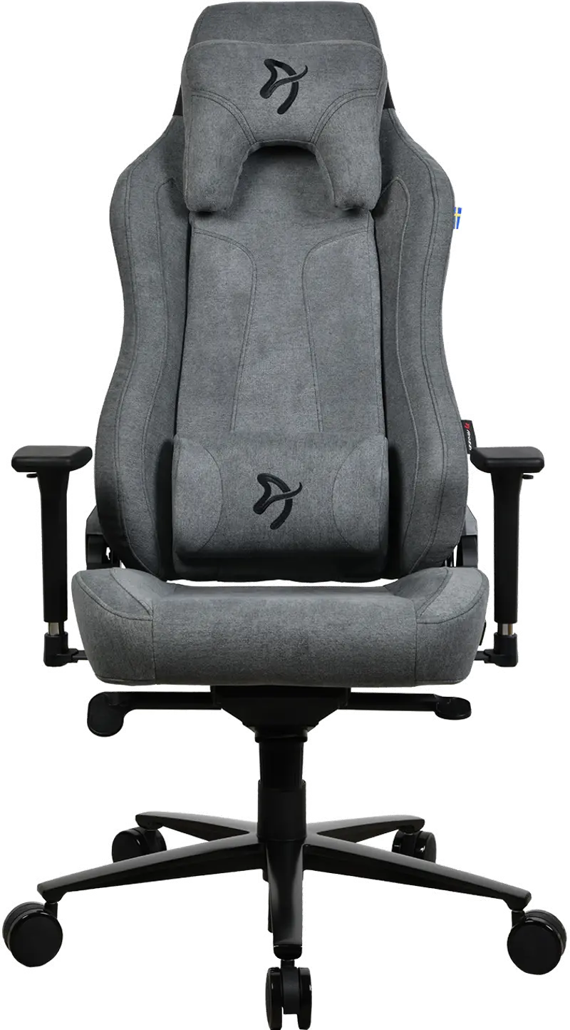 Vernazza Ash Gray Soft Fabric Gaming Chair
