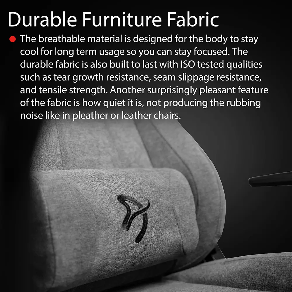 VERNAZZA-SFB-ASH Vernazza Ash Gray Soft Fabric Gaming Chair-8