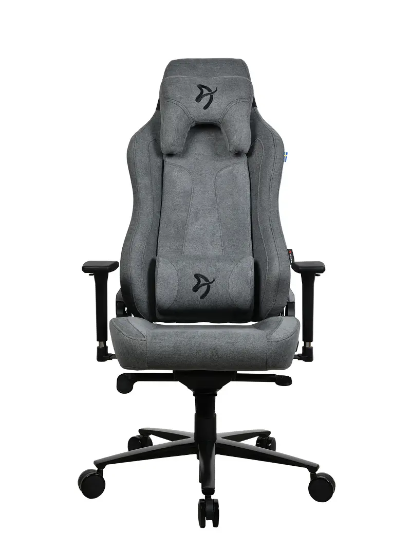 Vernazza Gray Soft Fabric Gaming Chair
