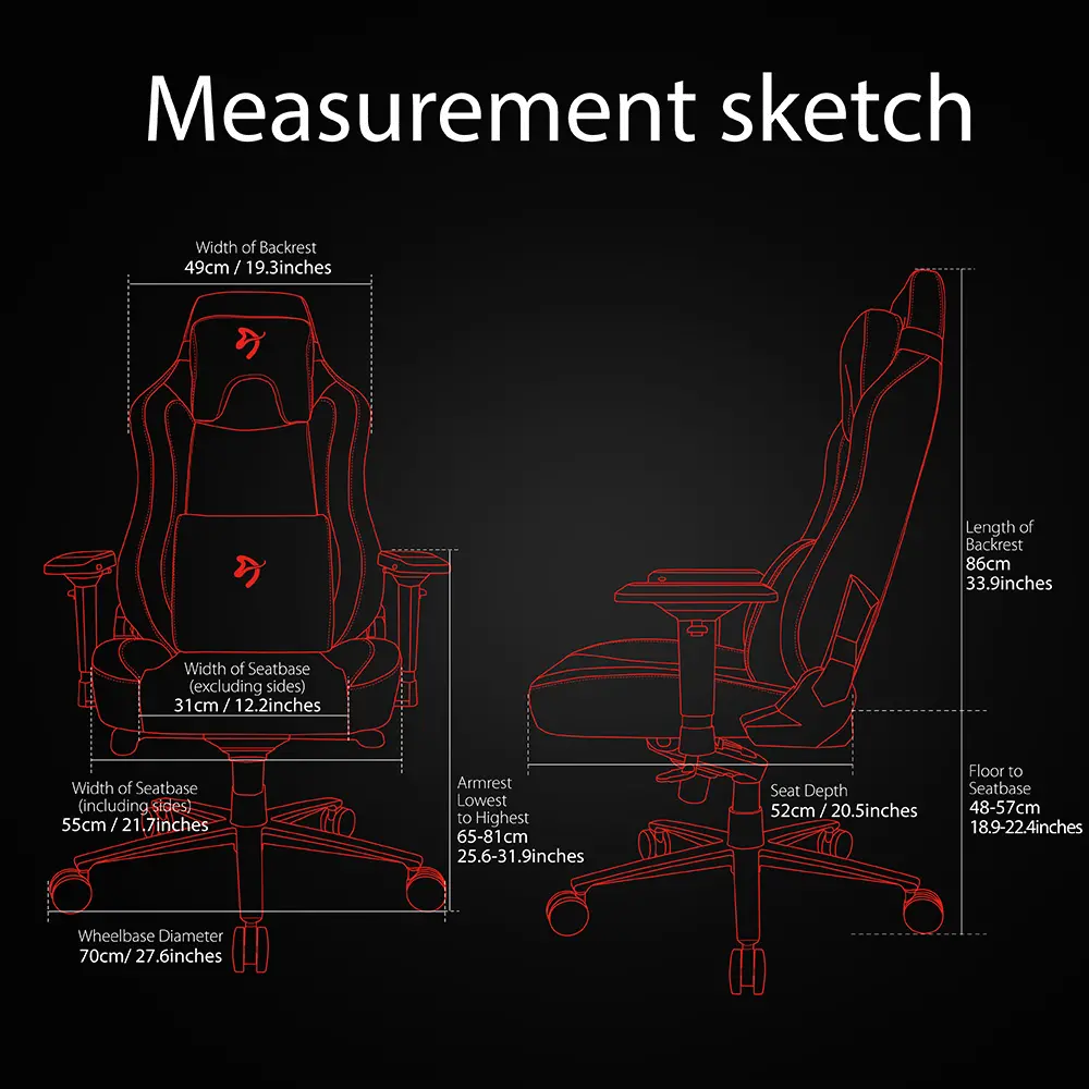Vernazza Black Super Soft Gaming Chair-12