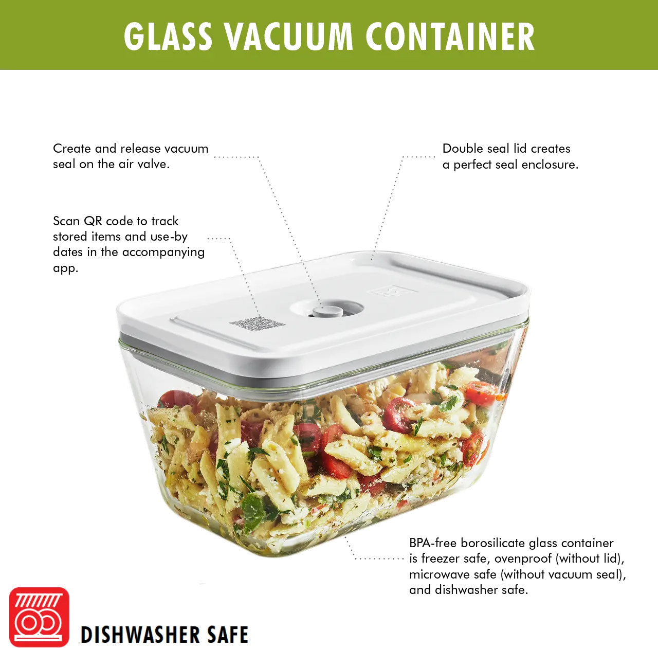 Zwilling Fresh & Save 2-pc Glass Food Storage Containers-7