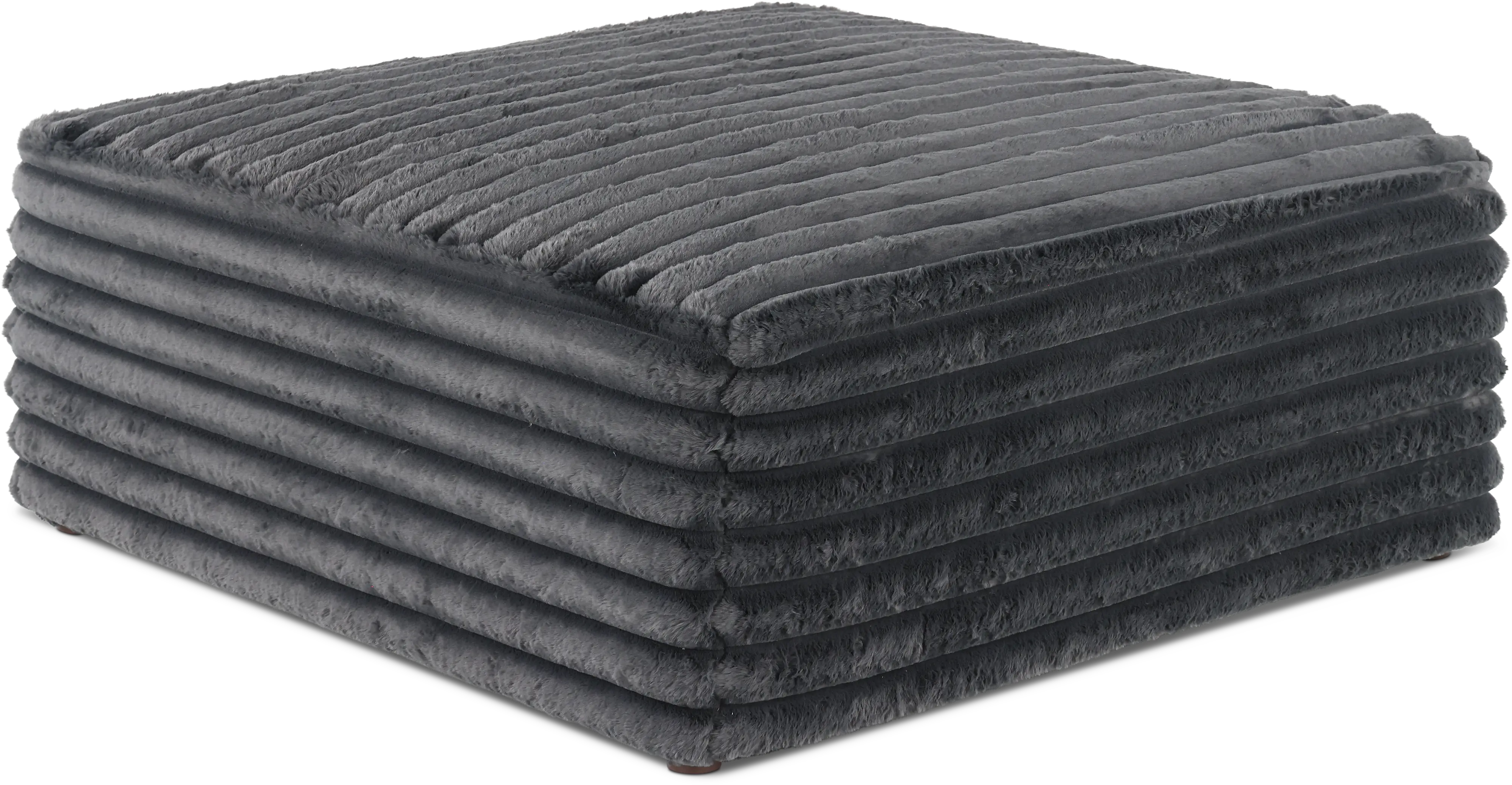 Caspian Dark Gray Ottoman-1