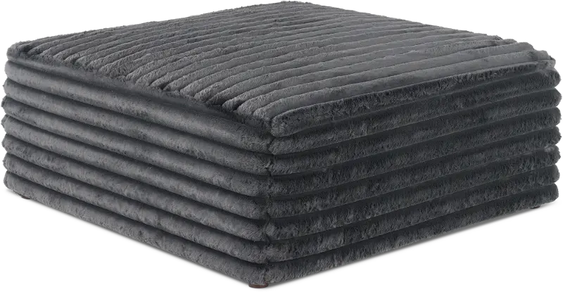 Caspian Dark Gray Ottoman