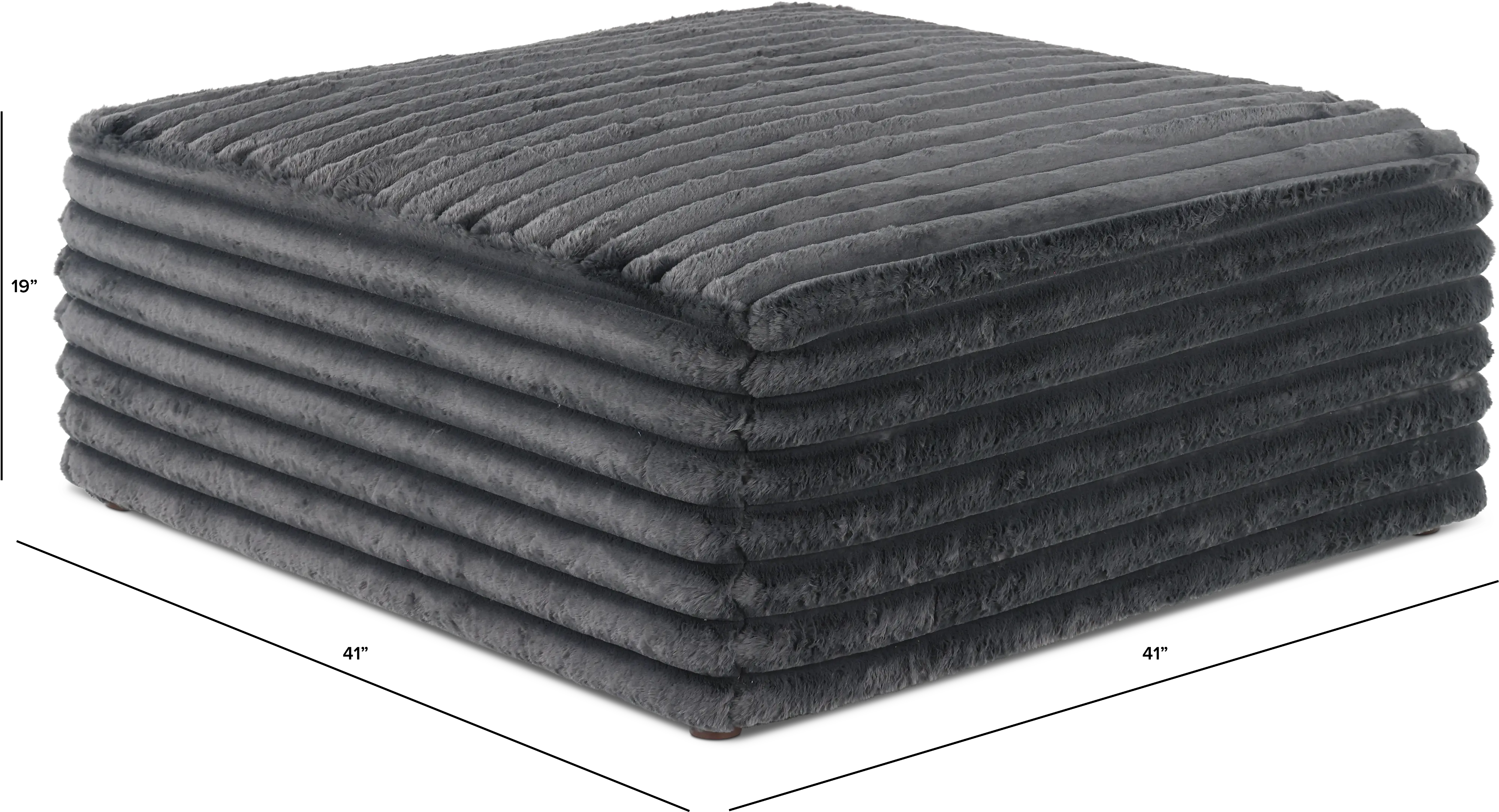Caspian Dark Gray Ottoman-3