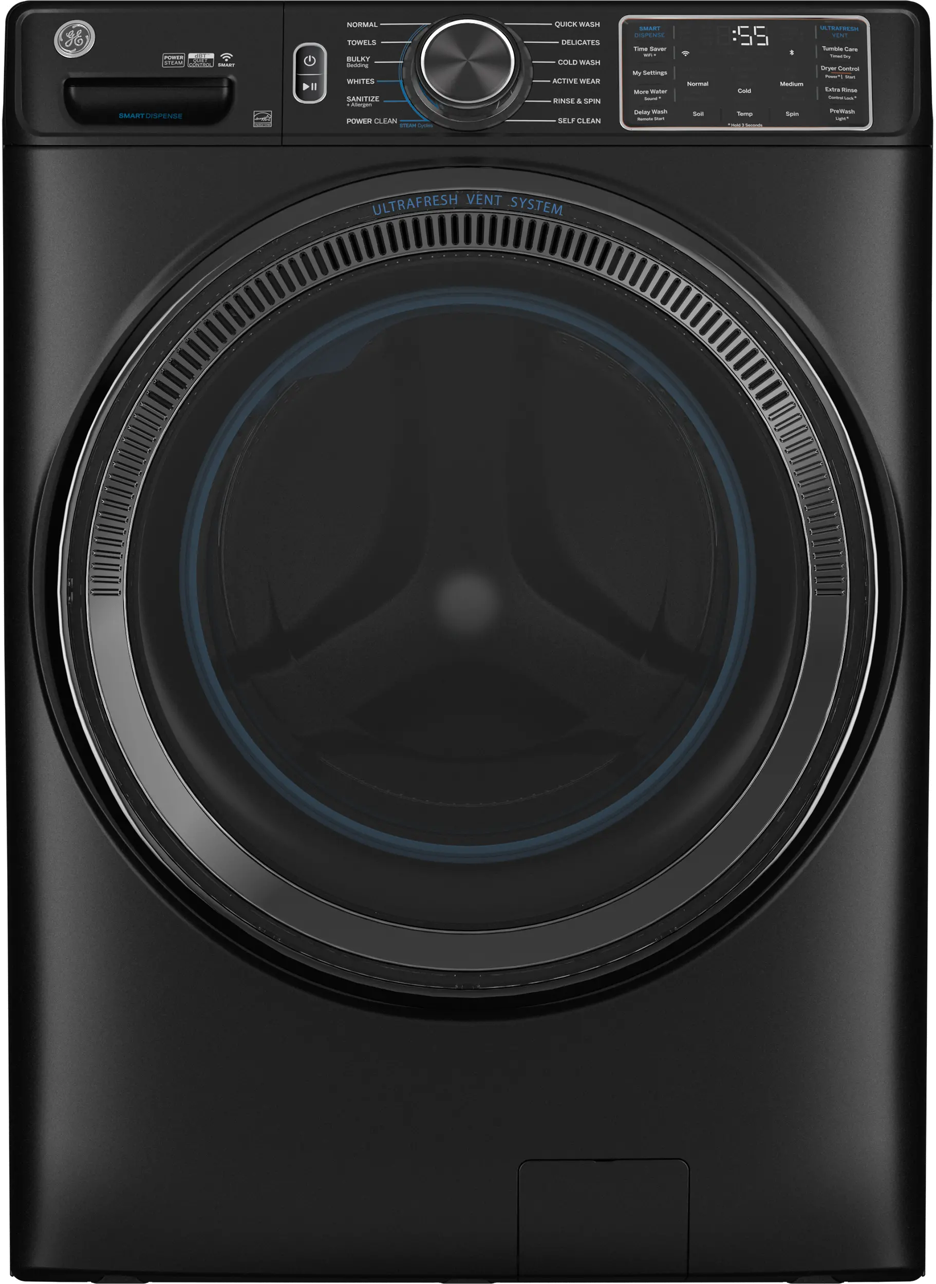 GFW655SPVDS GE 5.0 Cu Ft Smart Front Load Steam Washer - Carbon Graphite-1