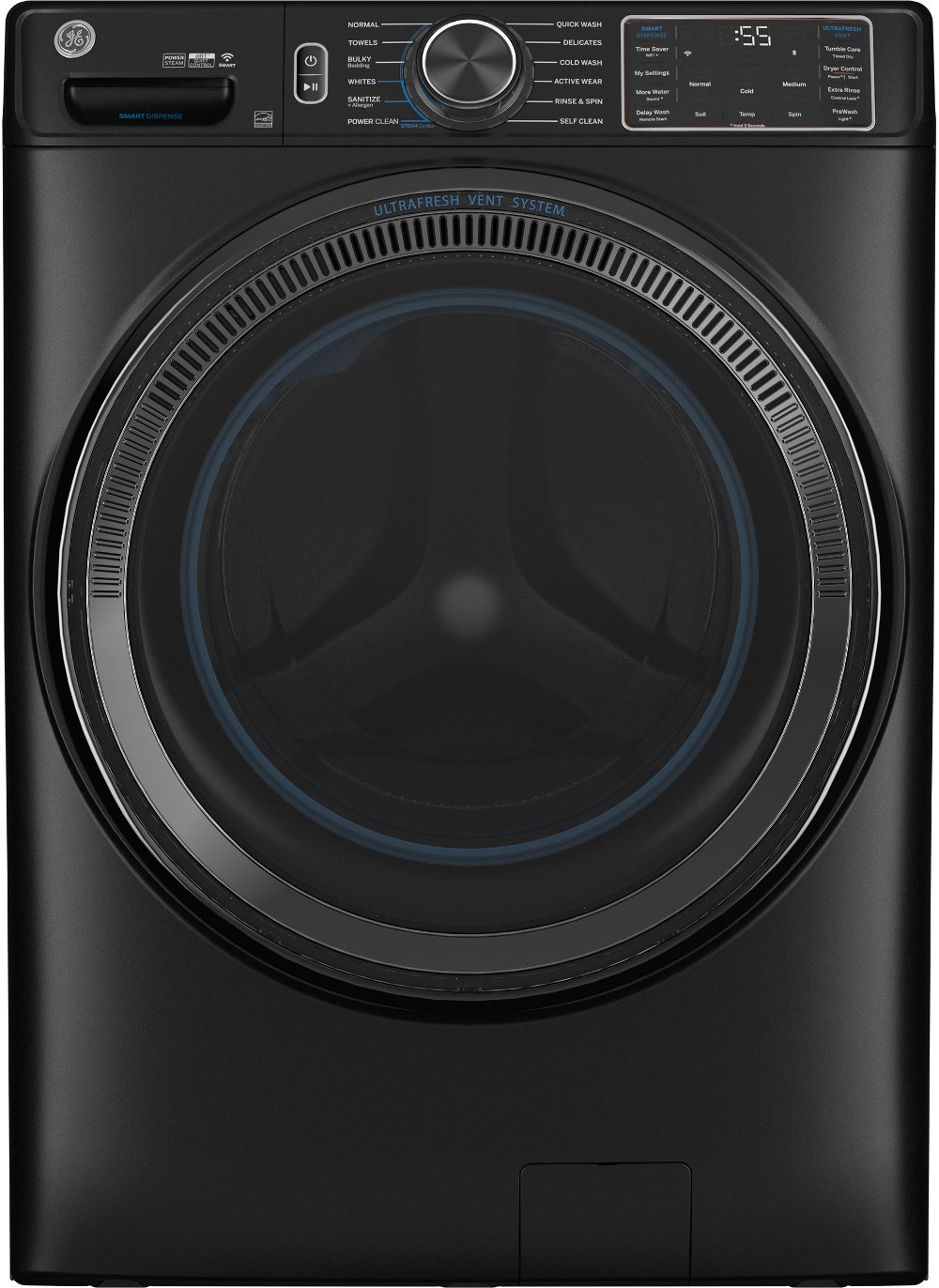 GE 5.0 Cu Ft Smart Front Load Steam Washer - Carbon Graphite