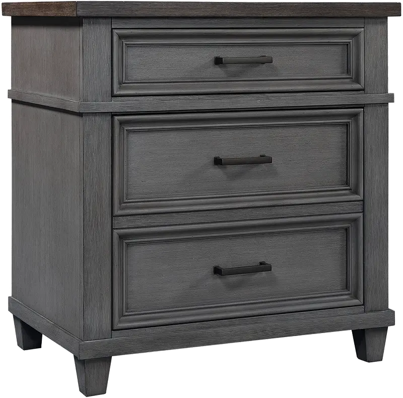 Carmen Slate Gray Nightstand