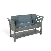 48  Blue Mahogany Rustic Bench