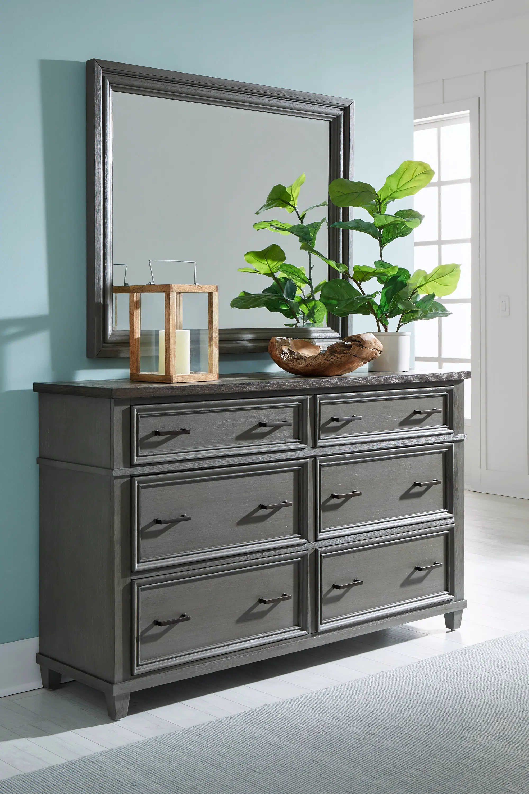 slate grey dresser Madelyn Three Drawer Small Chest in Slate Gray