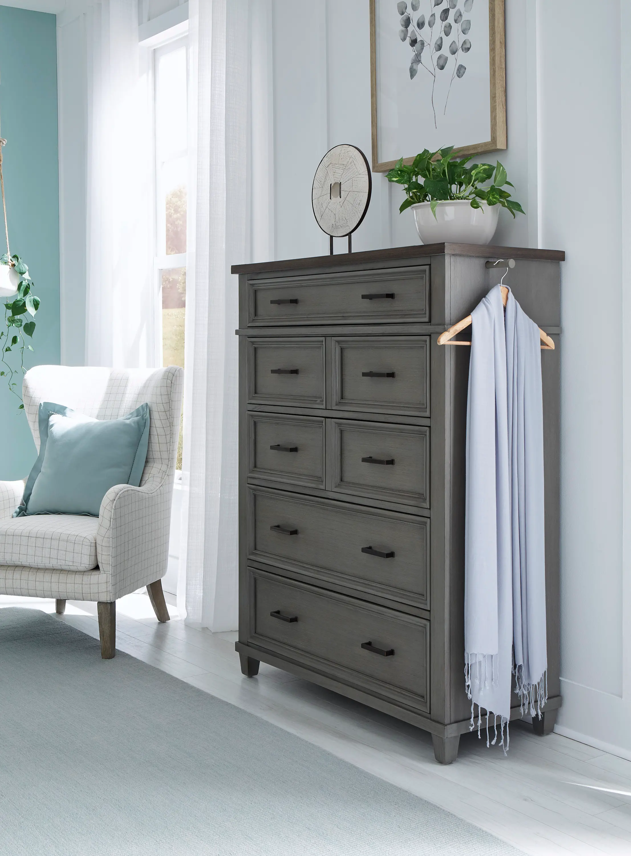 Carmen Slate Gray Chest of Drawers-4