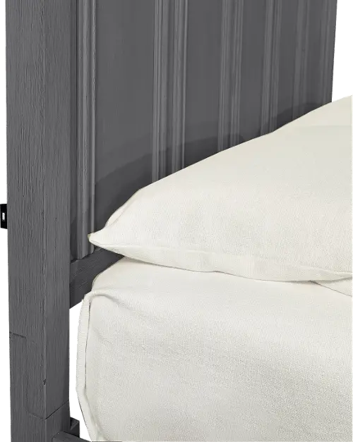 Carmen Slat Gray Queen Storage Bed