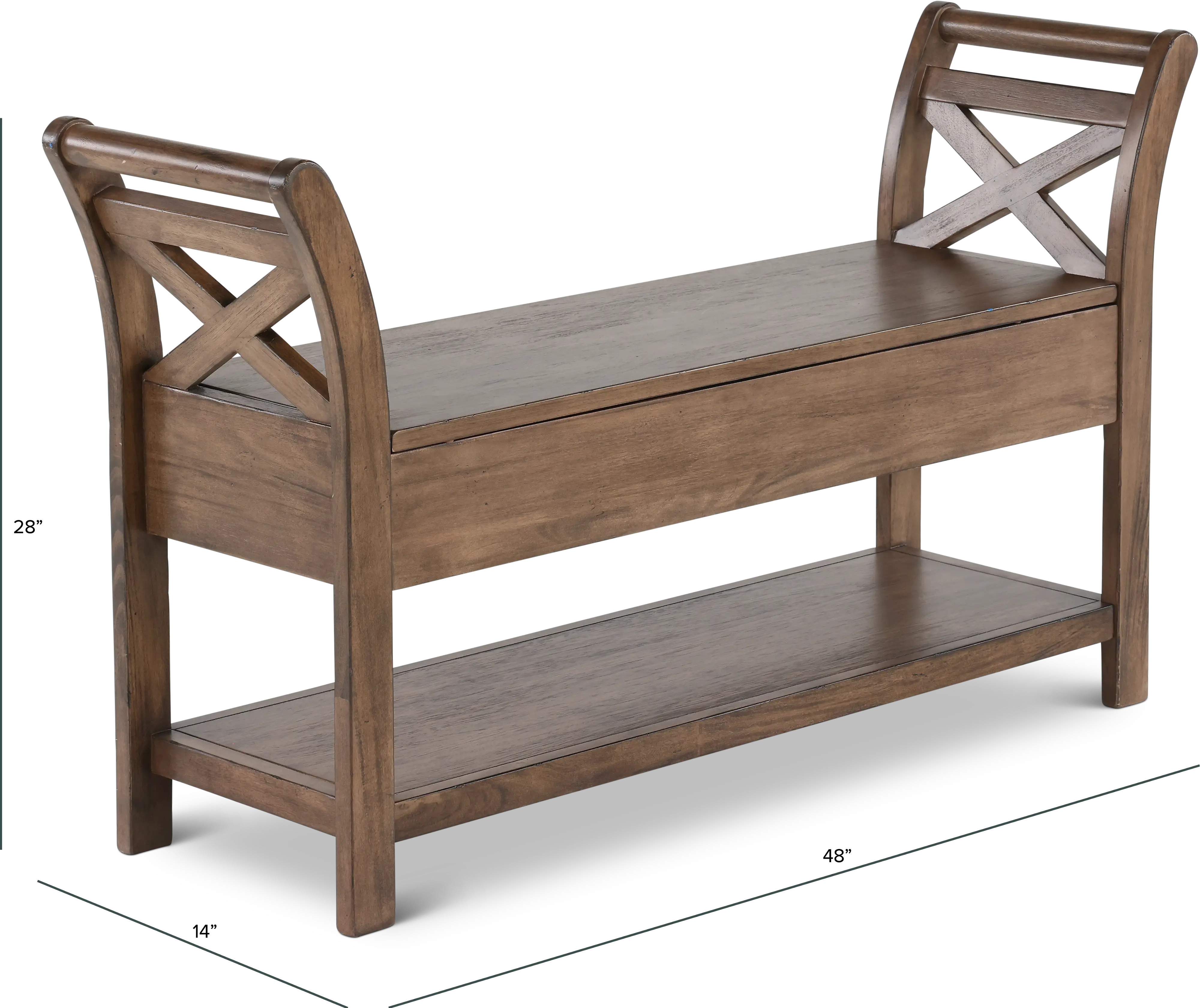 48  Buckskin Mahogany Bench-3