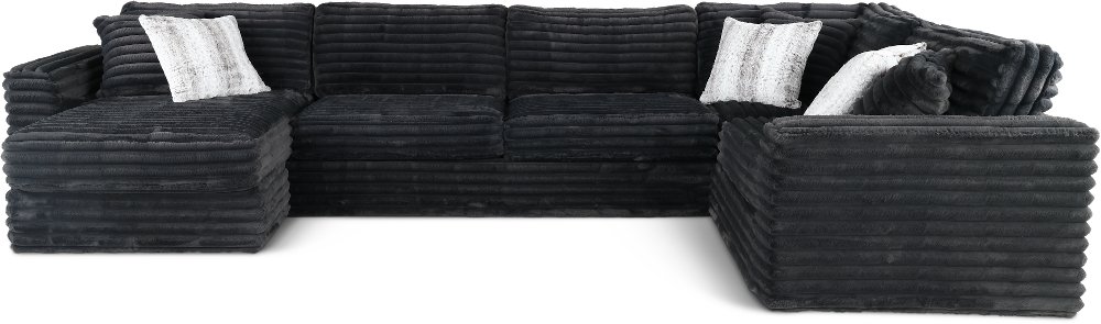 Caspian Dark Gray 3 Piece Sectional