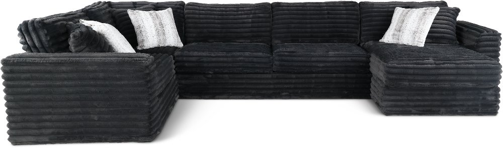 Caspian Dark Gray 3 Piece Sectional