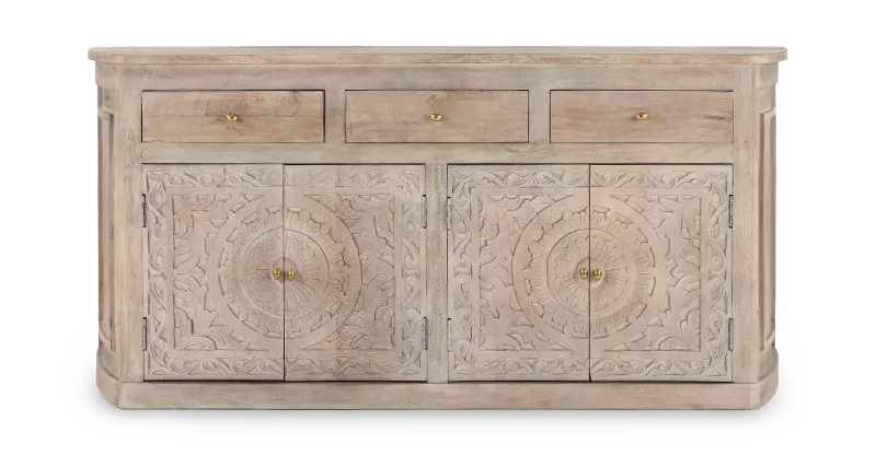 Chandi Natural Lightwash Sideboard Cabinet