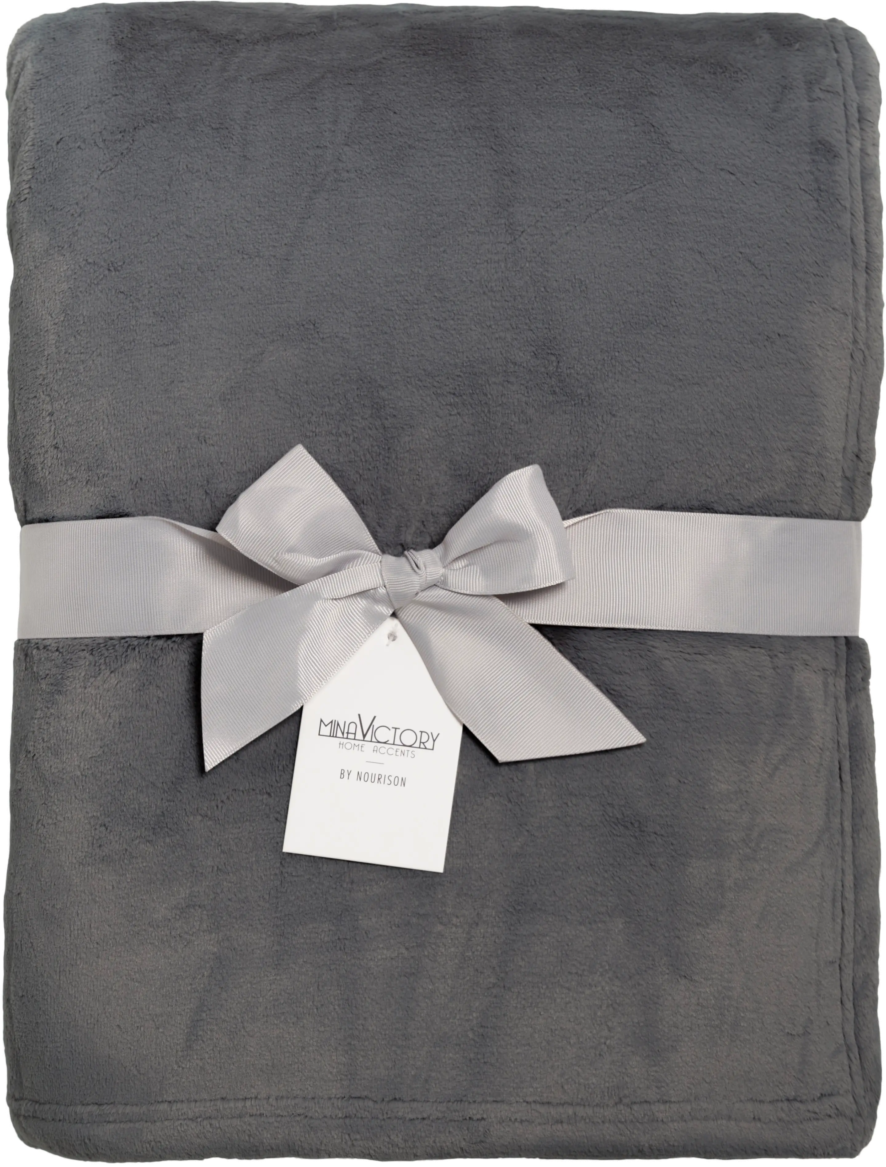 Ultra Soft Charcoal Faux Fur Throw Blanket-1