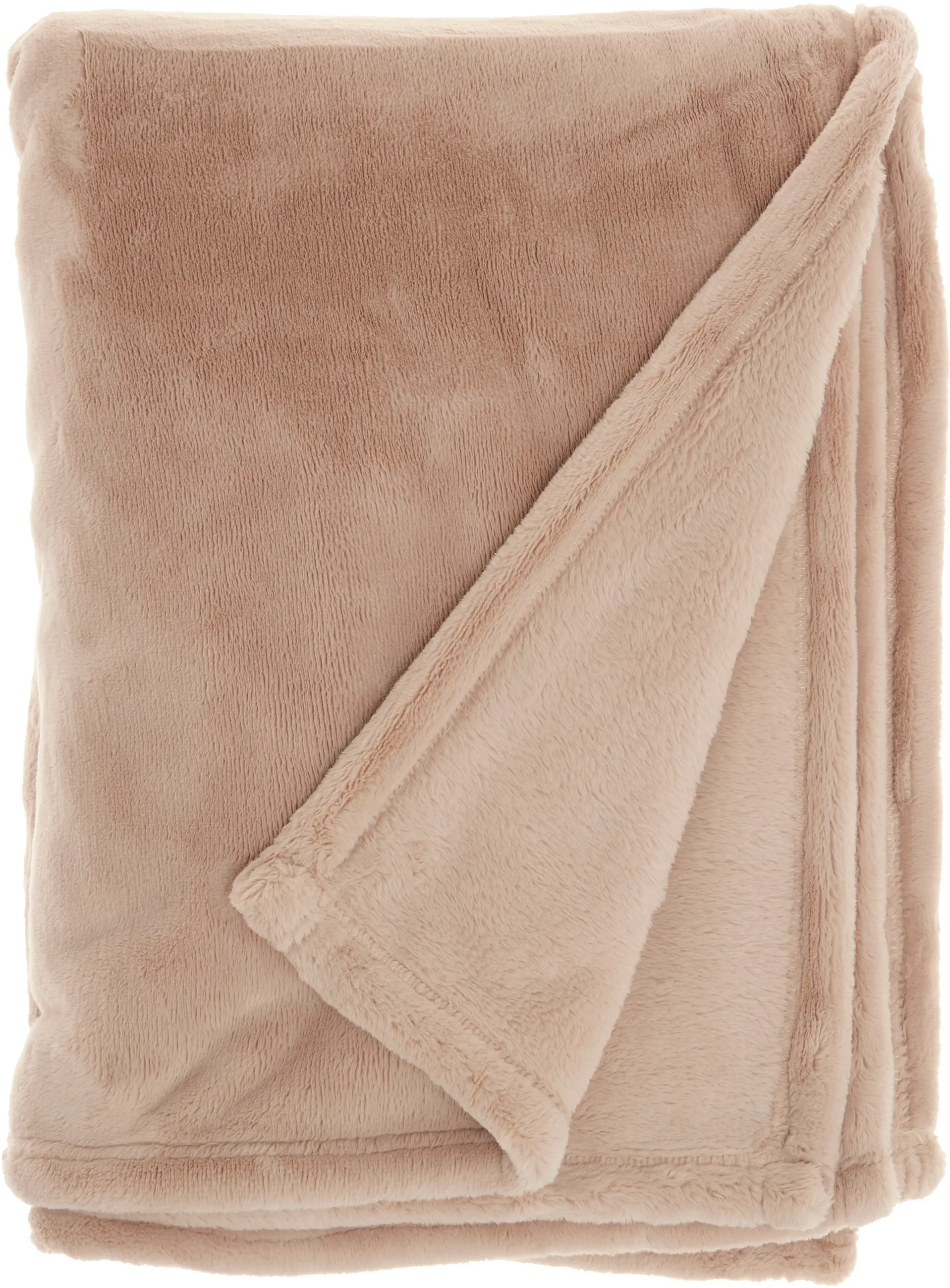 Ultra Soft Blush Faux Fur Throw Blanket-3