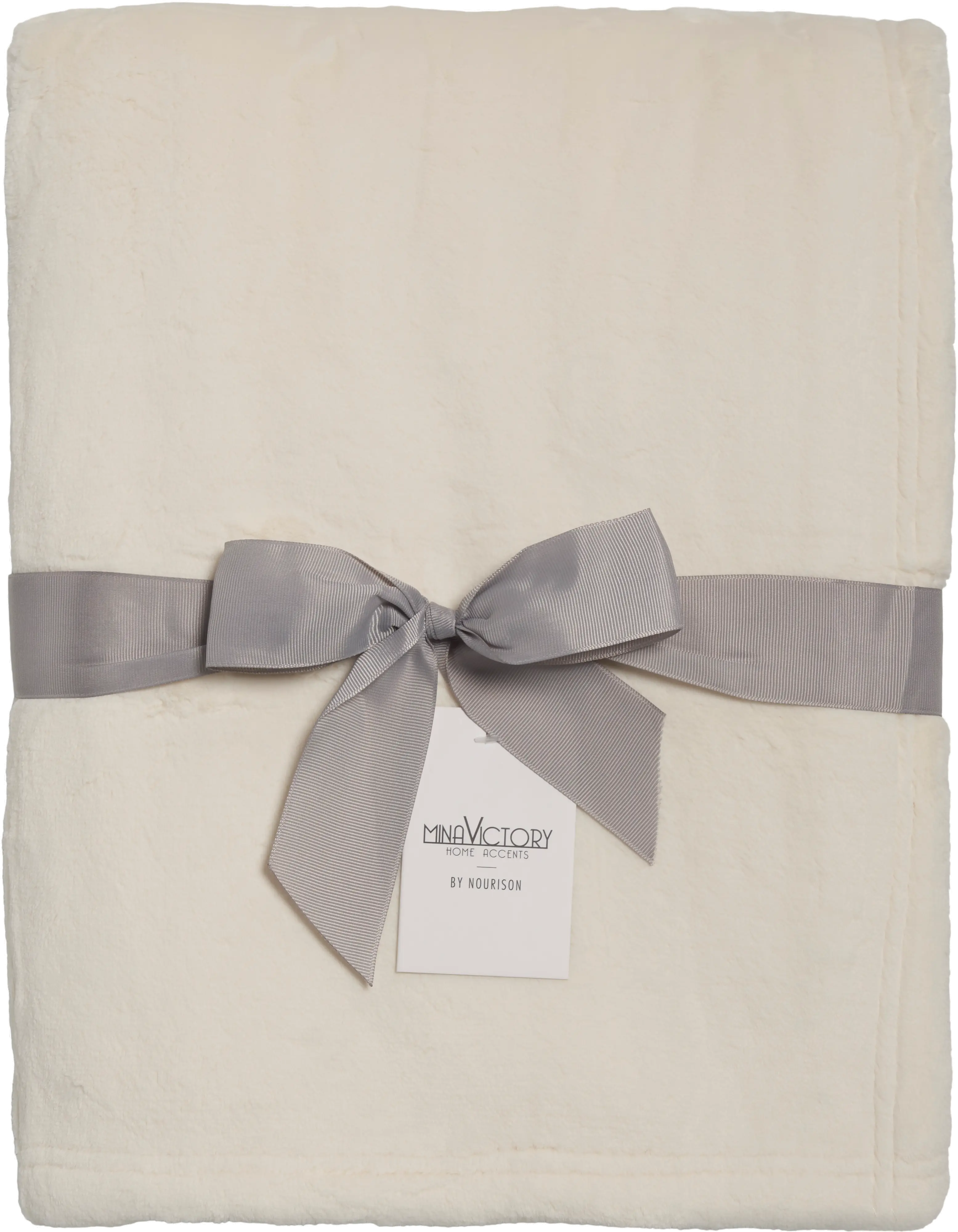 AP102/IVORY-BLANKET Ultra Soft Ivory Faux Fur Throw Blanket-1