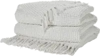 ZH225/WHITE-THROW Mina White Waffle Weave Throw Blanket