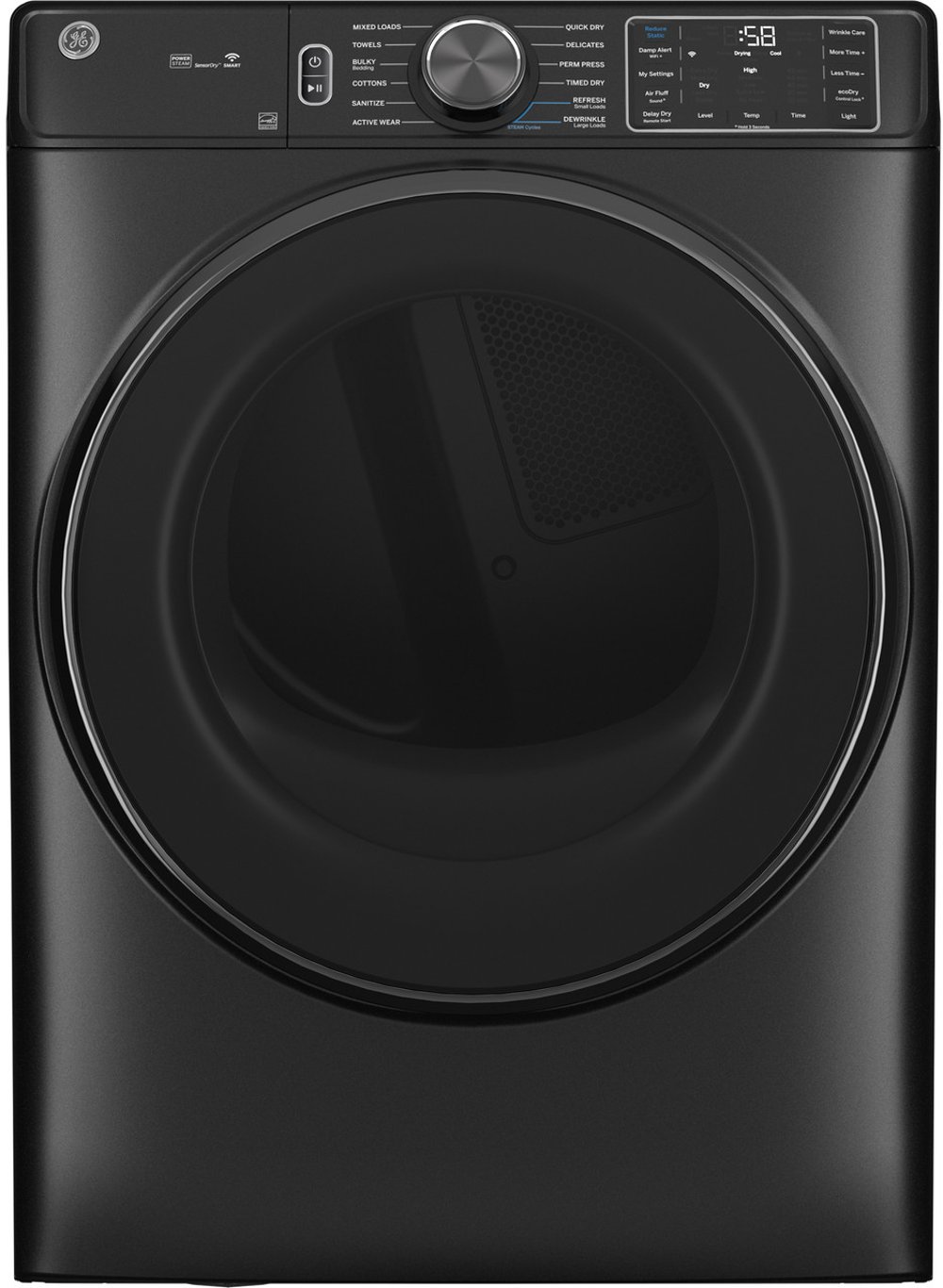 GE 7.8 cu. ft. Smart Front Load Electric Dryer with Steam - Carbon Graphite