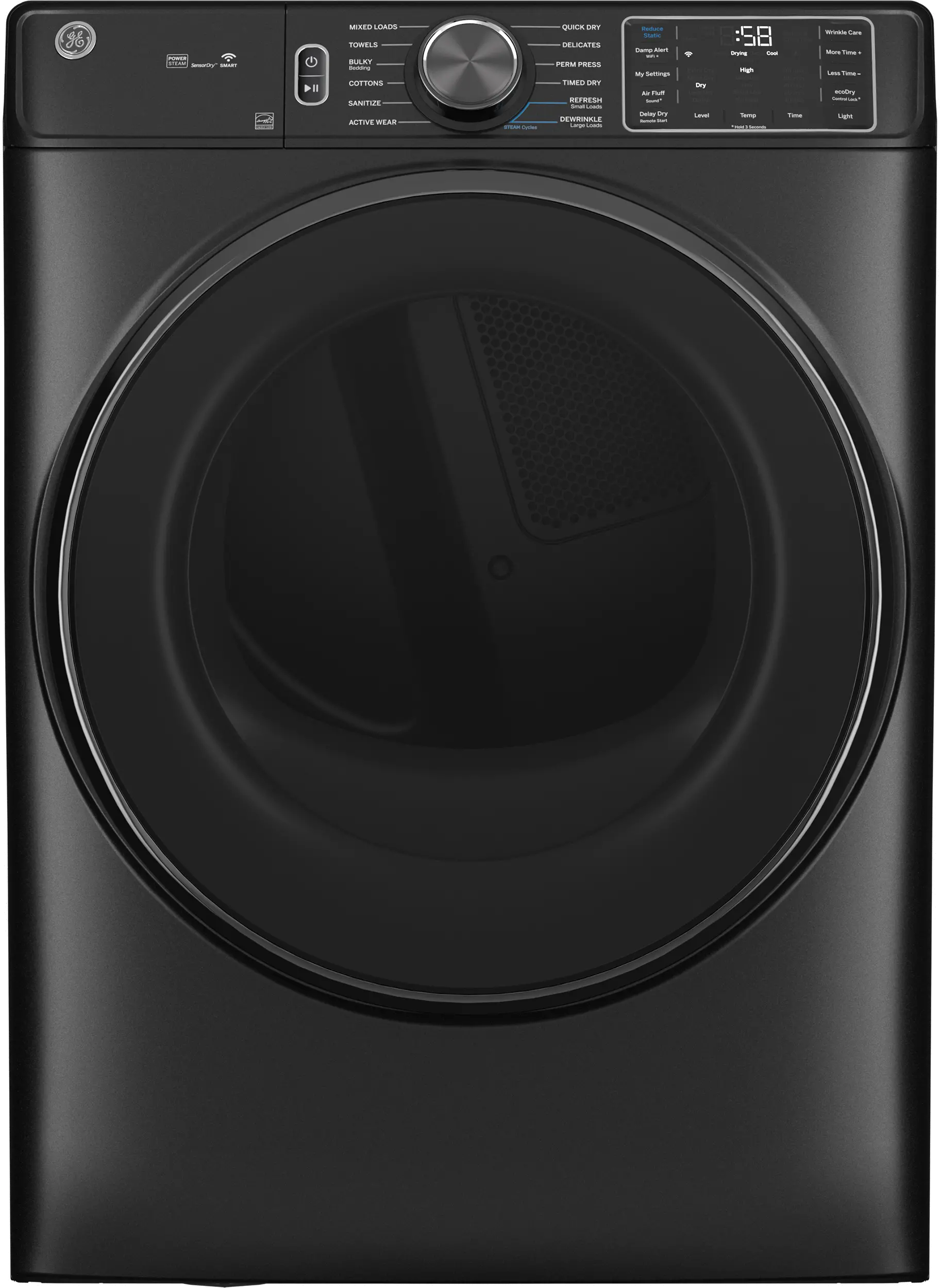 GFD65GSPVDS GE 7.8 Cu Ft Smart Gas Dryer - Carbon Graphite-1