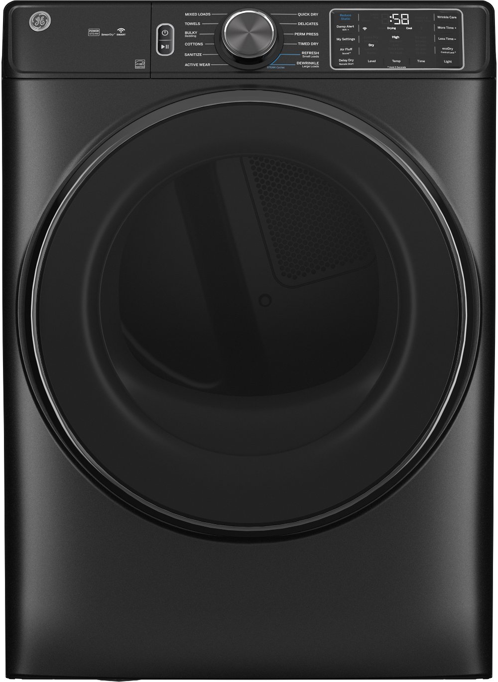 GE 7.8 Cu Ft Smart Gas Dryer - Carbon Graphite