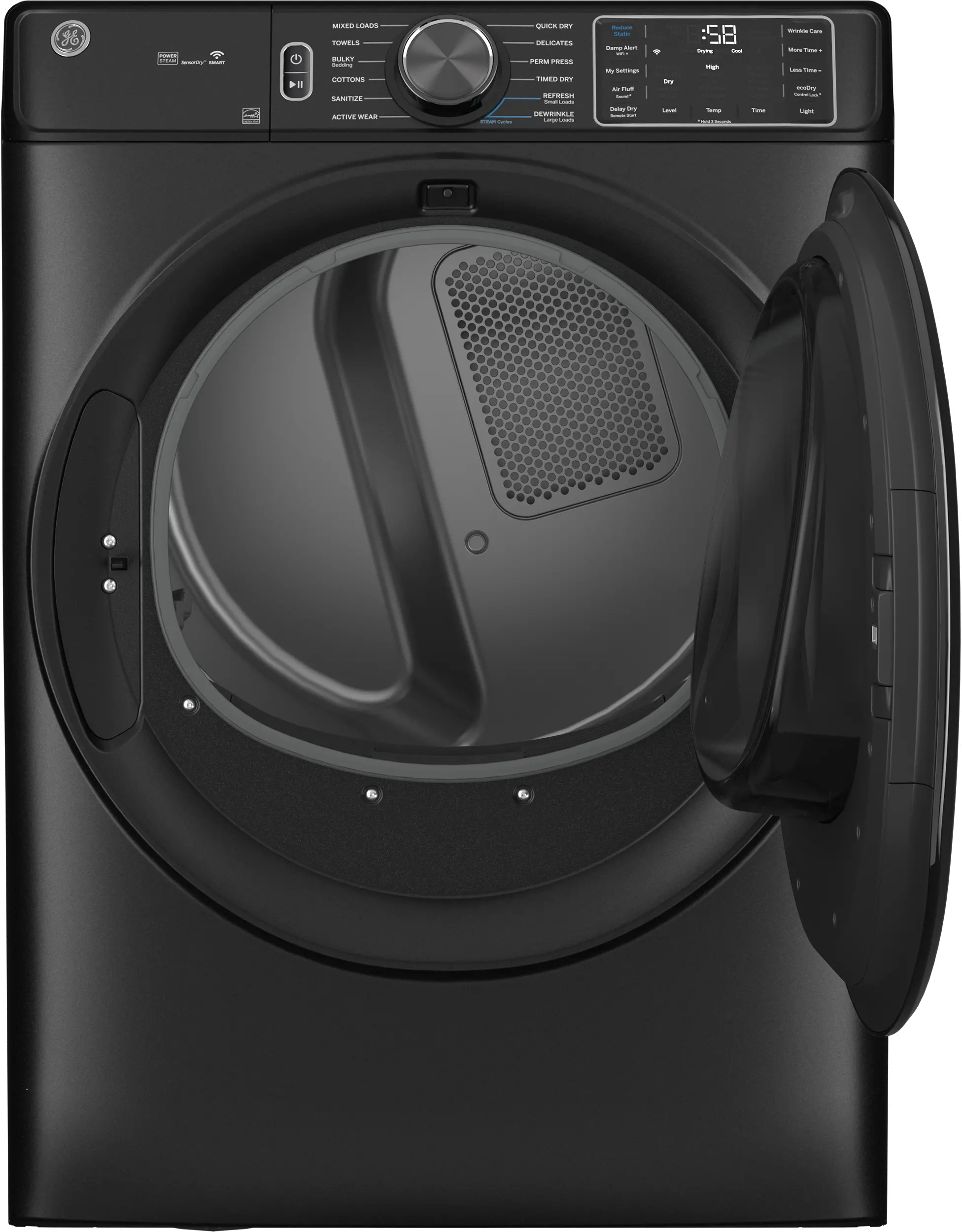 GFD65GSPVDS GE 7.8 Cu Ft Smart Gas Dryer - Carbon Graphite-3