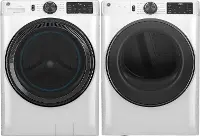 GEC-W/W-655-ELE--PR GE Front Load Electric Laundry Pair - White