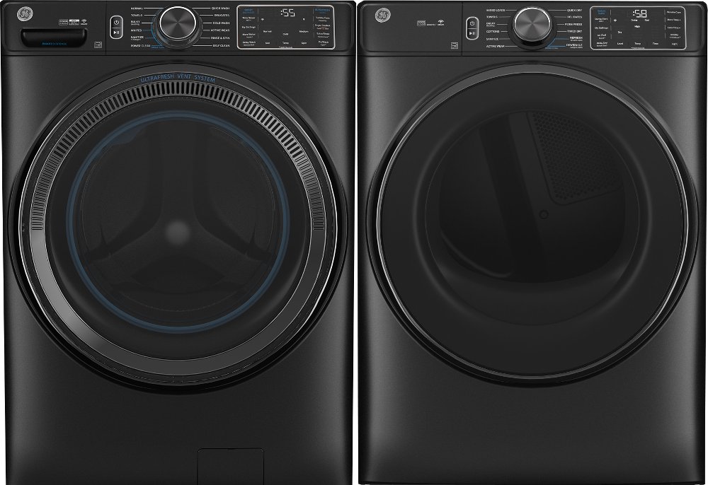GE Electric Washer and Dryer Laundry Set - Carbon Graphite