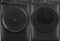 GEC-C/G-655-ELE--PR GE Electric Washer and Dryer Laundry Set - Carbon Graphite