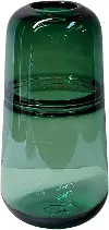 12  Green Handmade Glass Vase