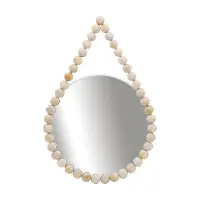 36  Wood Beaded Wall Mirror