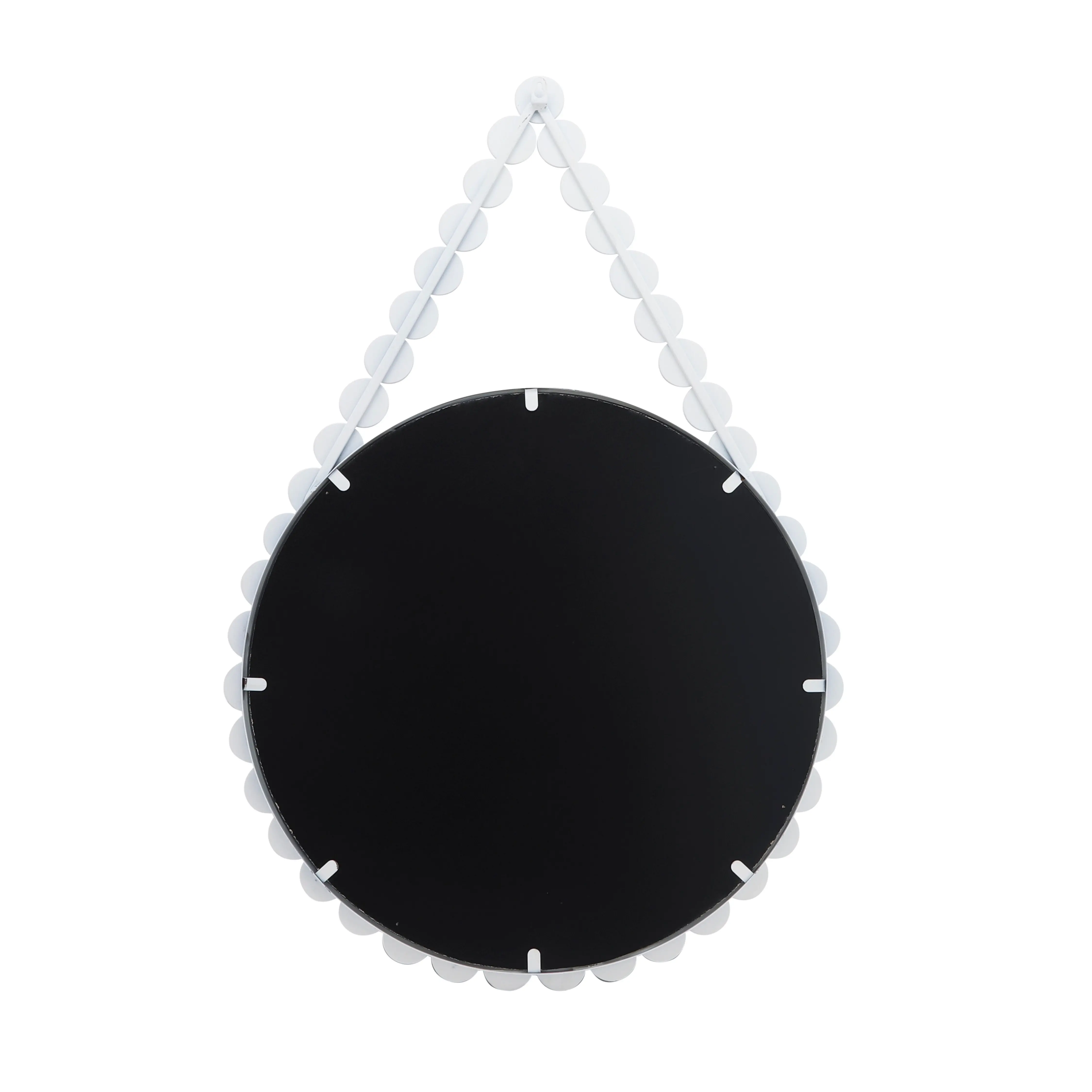 36  Wood Beaded Wall Mirror-3